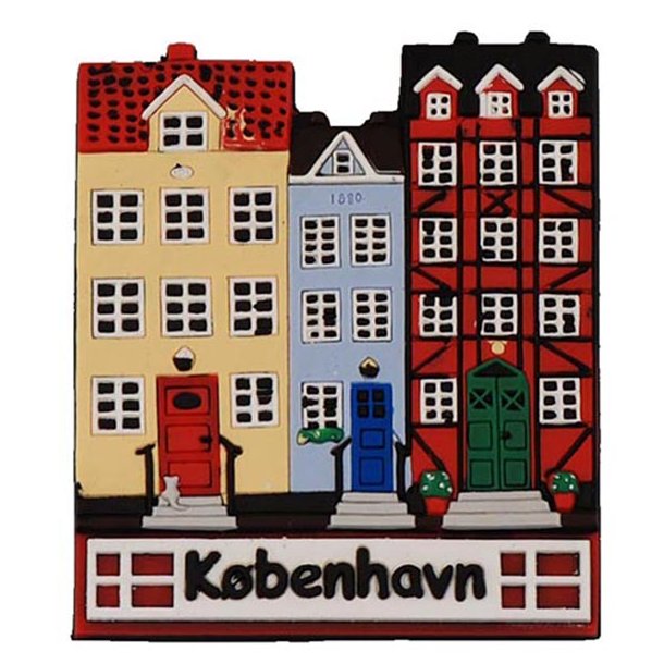 Magnet Nyhavn Huse Gummi