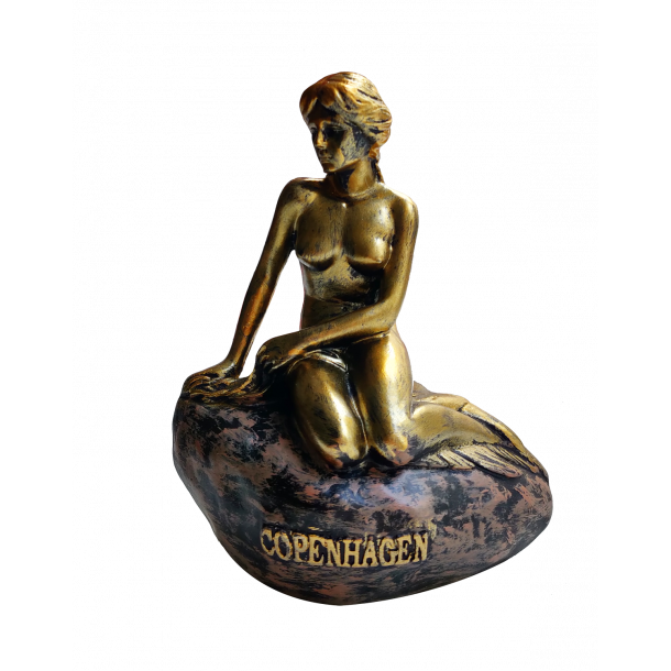 Figur Den Lille Havfrue Golden Mellem