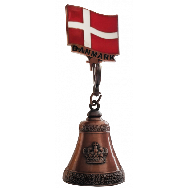 Magnet Flag Med Klokke Bronze