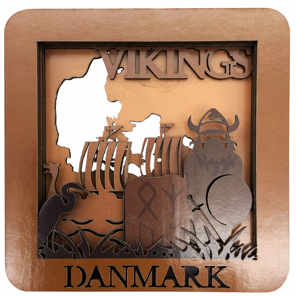 MDF 3D Magnet Vikinger