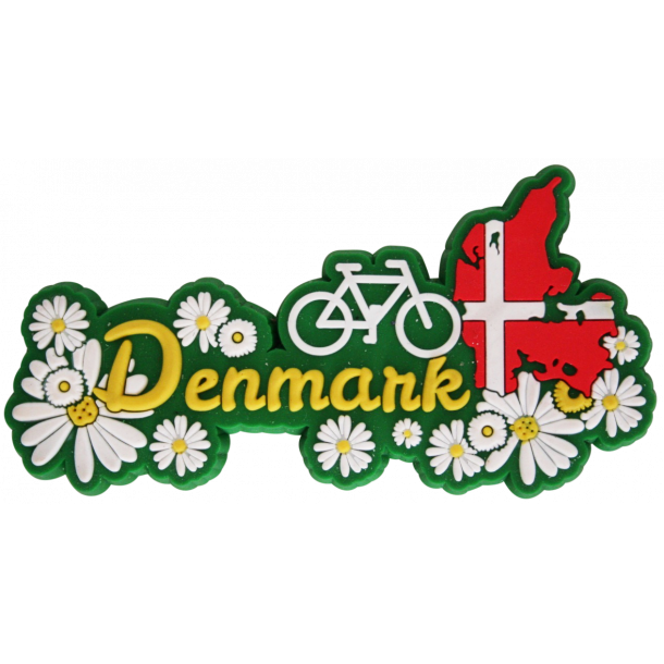 Gummimagnet Denmark Blomster Grn