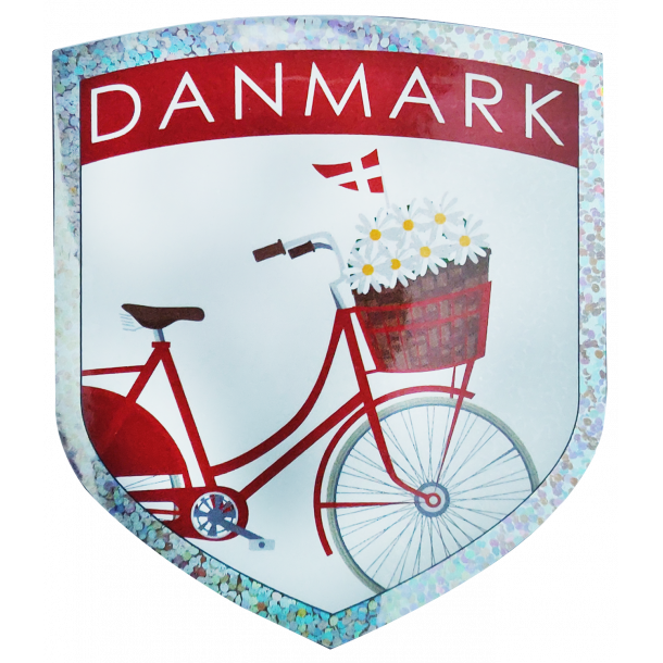 Klistermrke Cykel Og Blomster