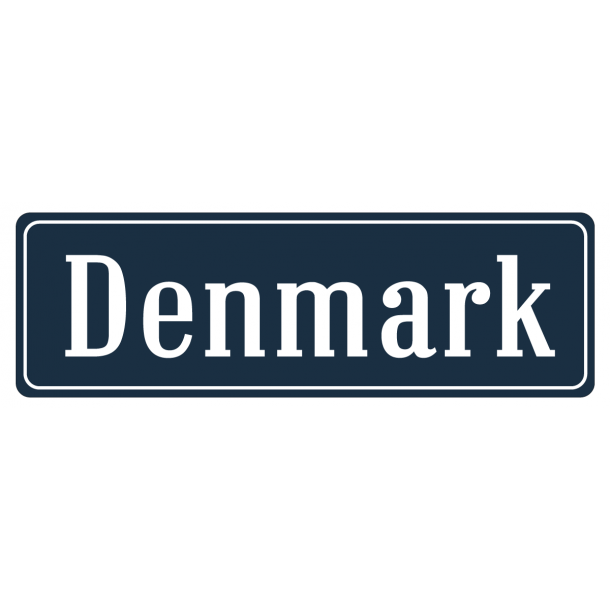 Klistermrke Vejskilt Denmark Folie