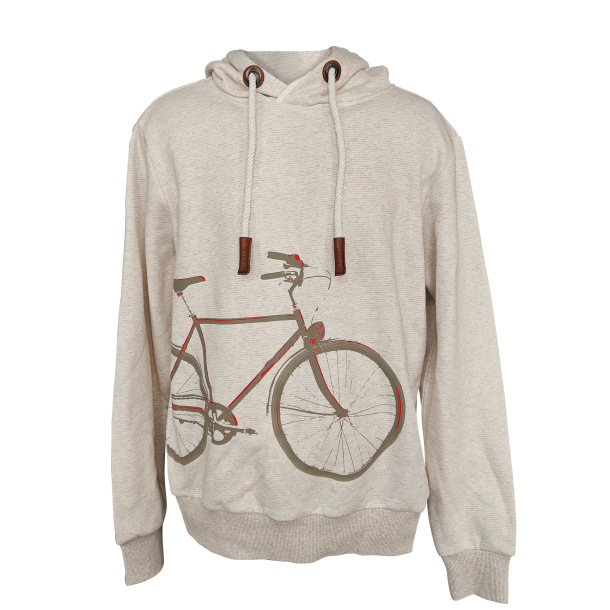 Hoodie Cykel Lys Melange XX-Large