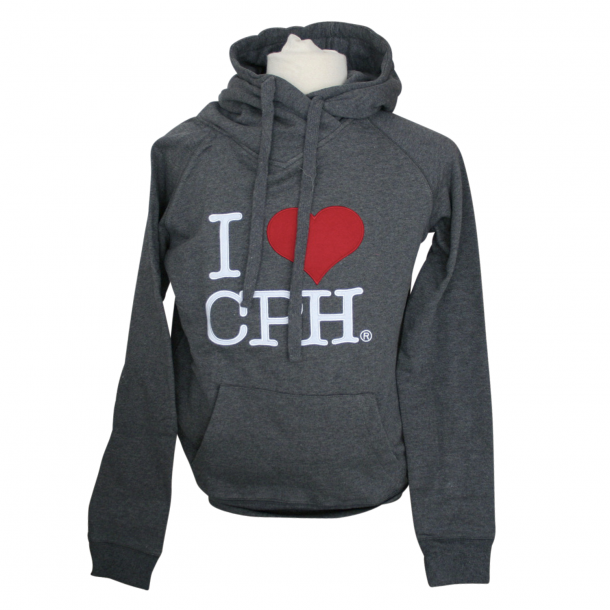 Hoodie I Love CPH Gr Voksen X-Large