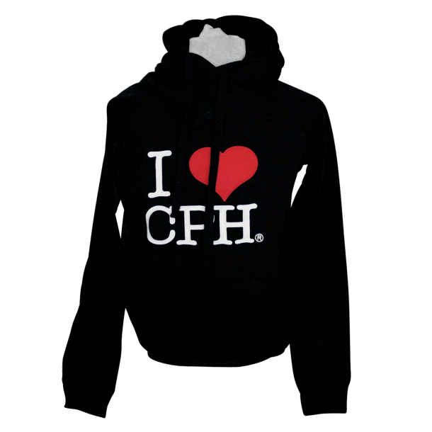 Hoodie I Love CPH Sort Voksen