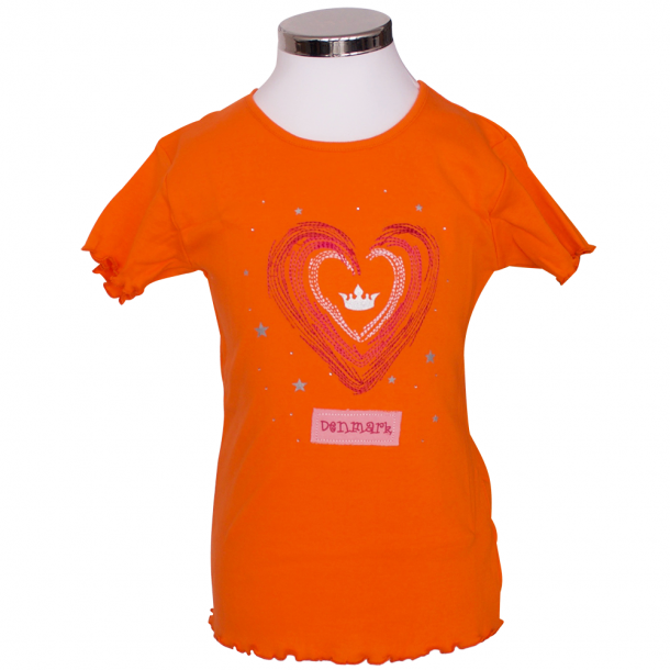 T-shirt Hjerte Orange 8/10 r