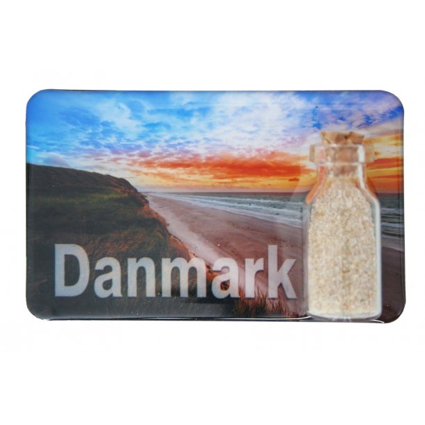 Magnet Med Flaske Strand Vesterhavet