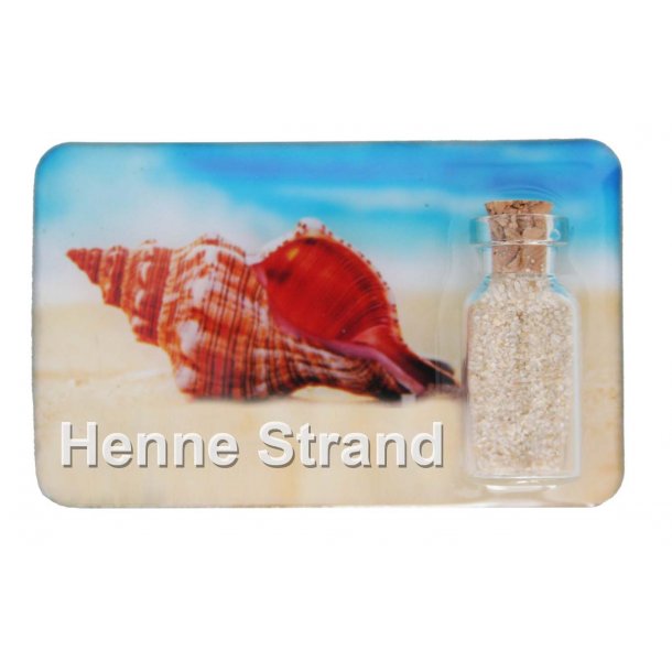 Magnet Med Flaske Konkylie Vesterhavet Henne Strand