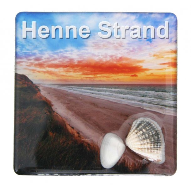 Magnet Med Musling Strand Vesterhavet Henne Strand