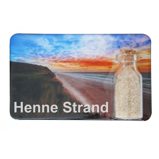 Magnet Med Flaske Strand Vesterhavet Henne Strand