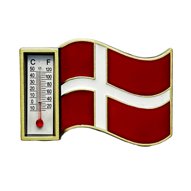 Magnet Flag Med Termometer Bronze