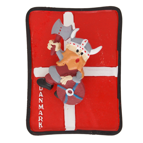 Fjedermagnet Viking Flag Gips