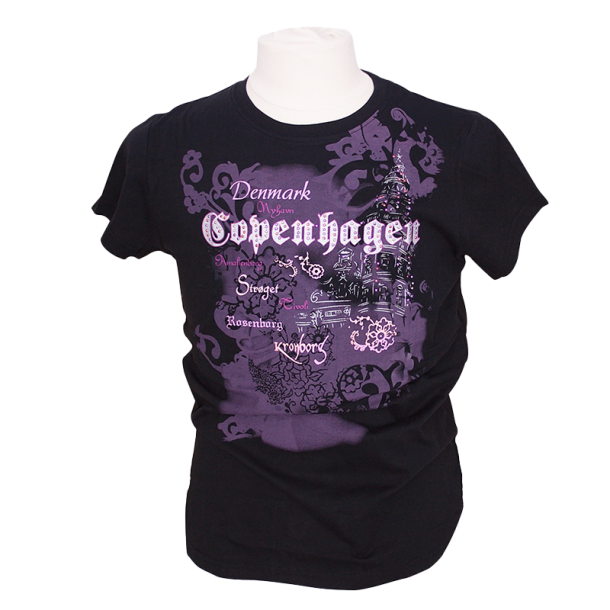 T-shirt CPH Glitz Sort Voksen Medium